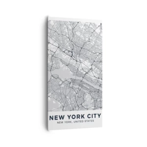 Lærredstryk - Billede på lærred - Anatomi af en storby - 65x120 cm