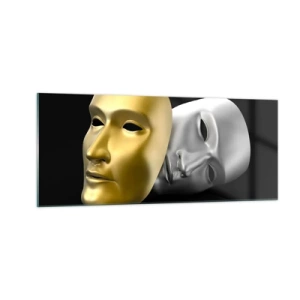 Billede på glas - Livet er teater - 100x40 cm