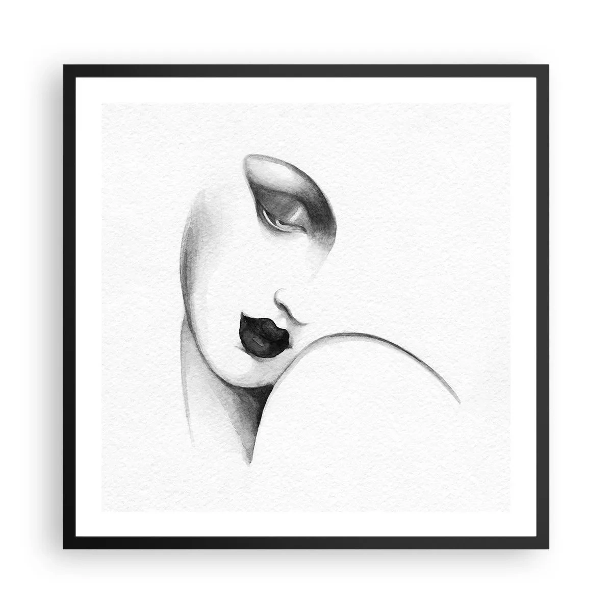 Plakat i sort ramme - I Lempickas stil - 60x60 cm