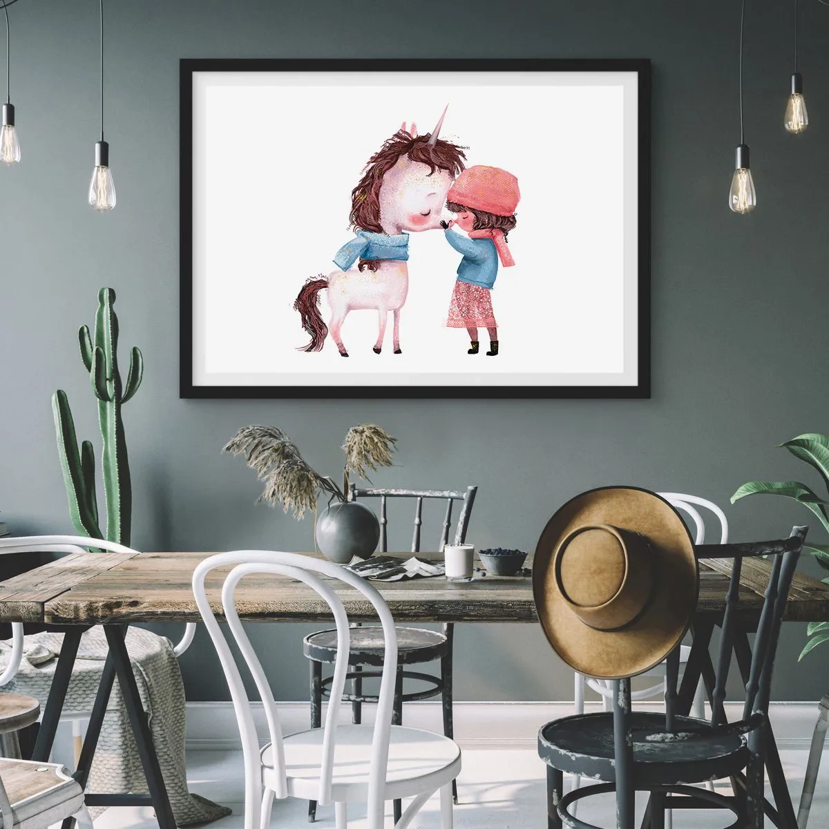 Plakat i sort ramme - En vinterhistorie - 40x30 cm