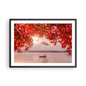 Plakat i sort ramme - I en japansk atmosfære - 70x50 cm
