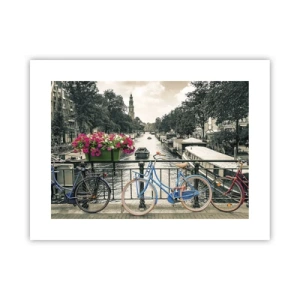 Plakat - Farverne i Amsterdams gader - 40x30 cm