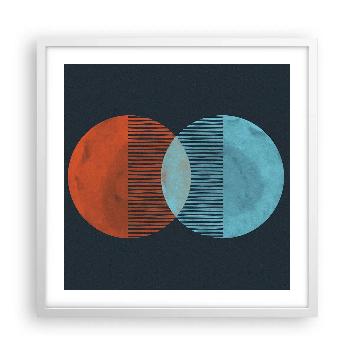 Plakat i hvid ramme - Astronomisk fantasi - 50x50 cm