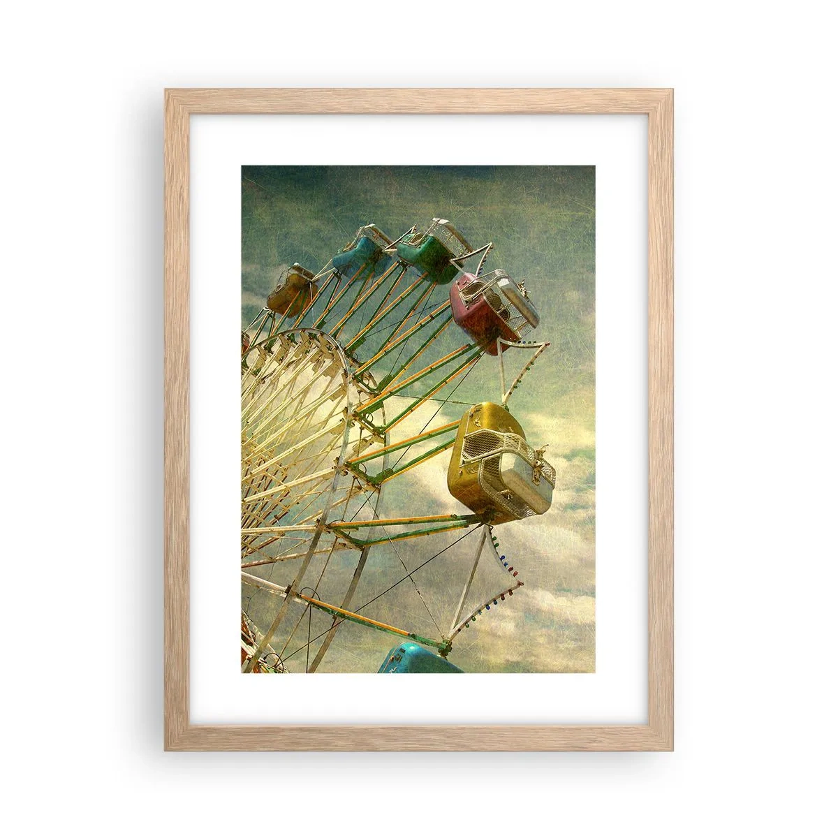 Plakat i ramme af lyst egetræ - Vil være, vil være sjov.... - 30x40 cm