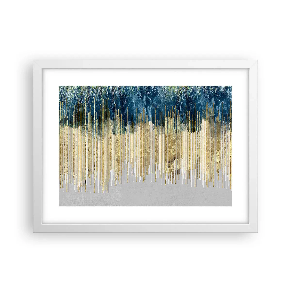 Plakat i hvid ramme - Forgyldt grænse - 40x30 cm