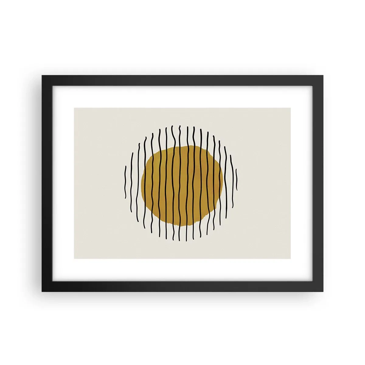 Plakat i sort ramme - Abstraktion, der skælver af varme - 40x30 cm
