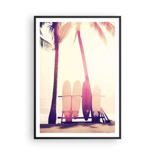 Plakat i sort ramme - Det bliver en fantastisk dag - 70x100 cm