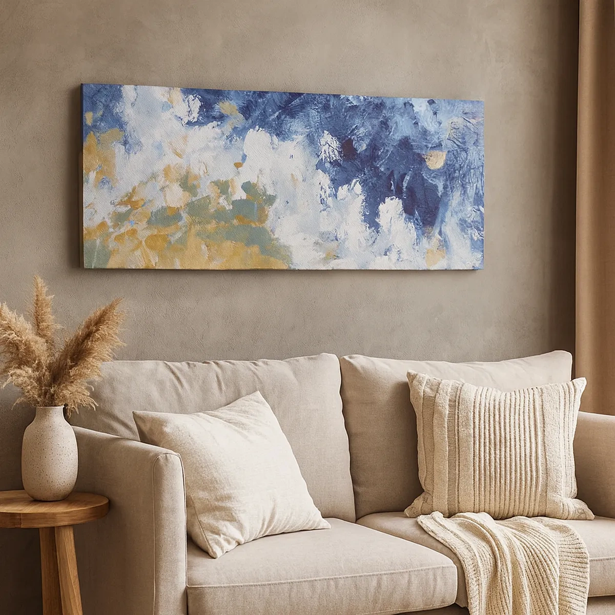 Lærredstryk - Billede på lærred - Elementernes dans - 30x30 cm