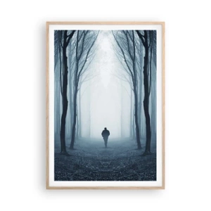 Plakat i ramme af lyst egetræ - Og alt sammen ganske enkelt - 70x100 cm