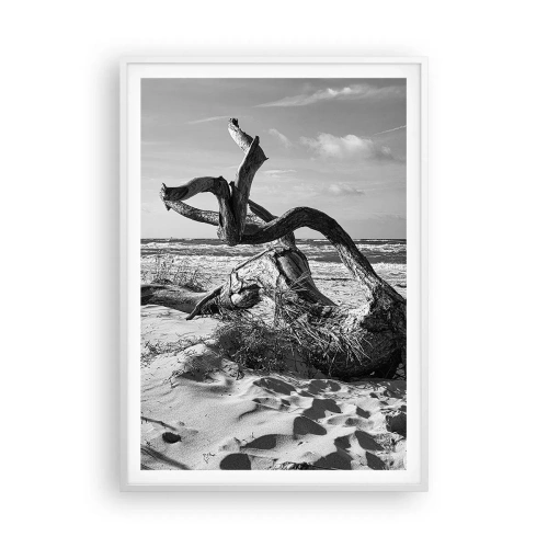 Plakat i hvid ramme - Havets skulptur - 70x100 cm