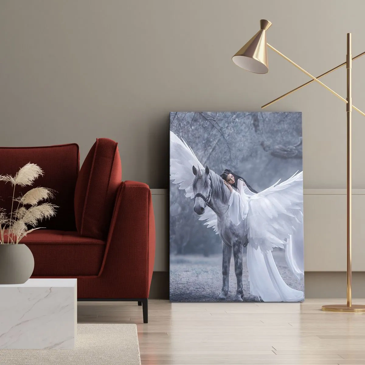 Lærredstryk - Billede på lærred - Inspireret øjeblik - 50x70 cm