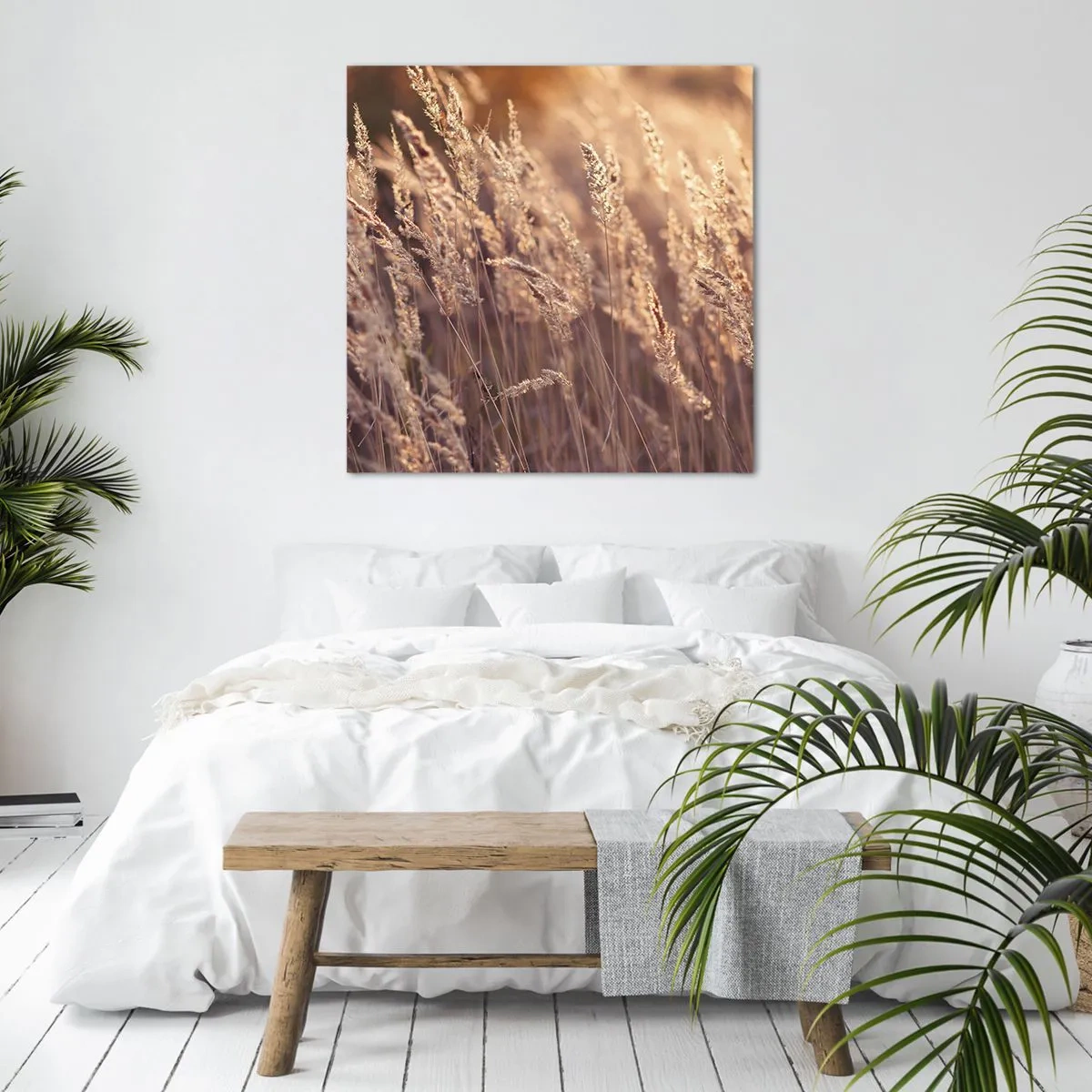 Lærredstryk - Billede på lærred - Klar til at byde efteråret velkommen - 60x60 cm