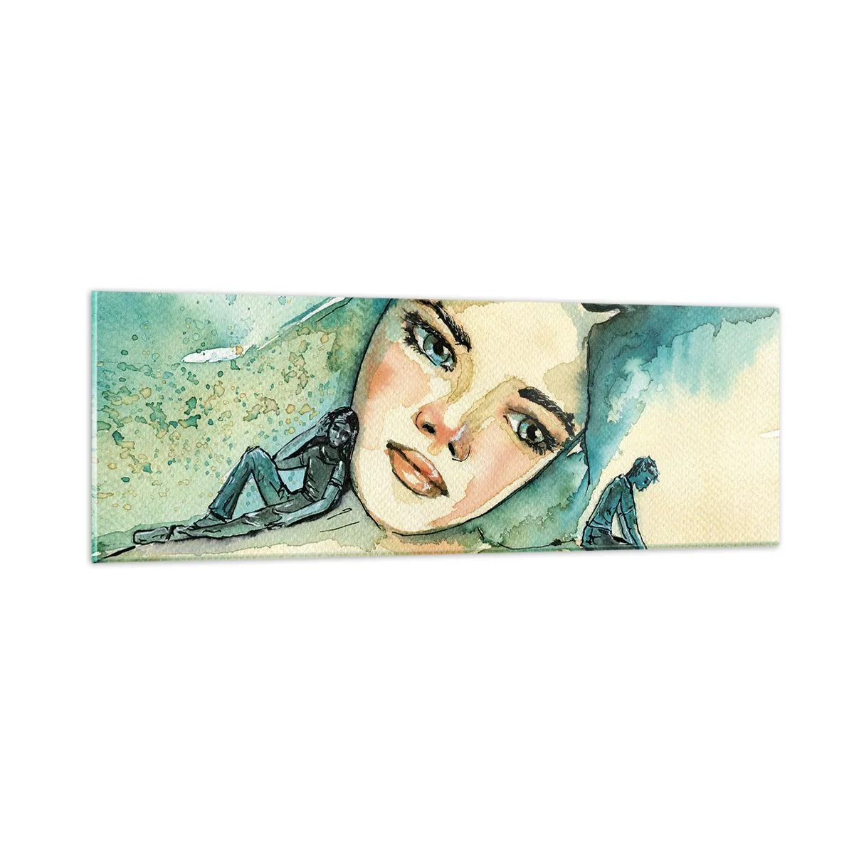 Billede på glas - Am I blue? - 90x30 cm