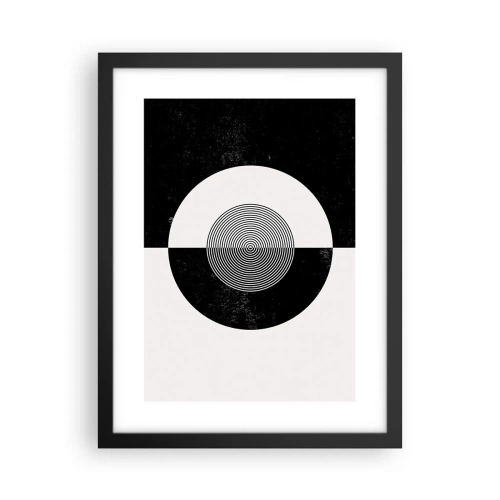 Plakat i sort ramme - Harmoni i sort og hvidt - 30x40 cm