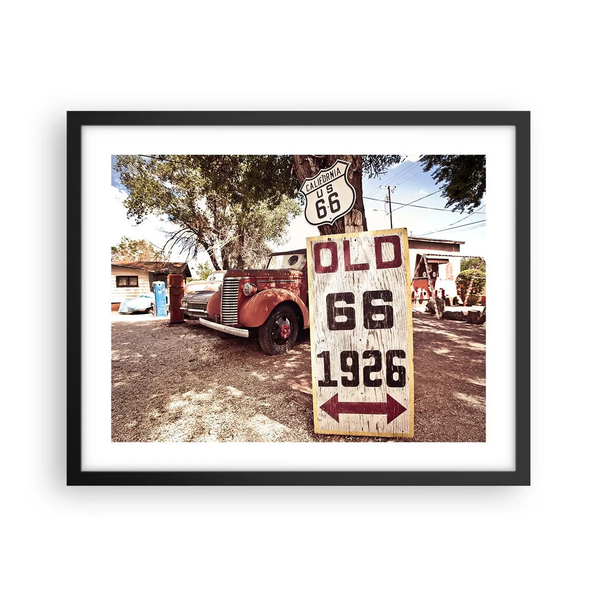 Plakat i sort ramme - En legende om det amerikanske landskab - 50x40 cm