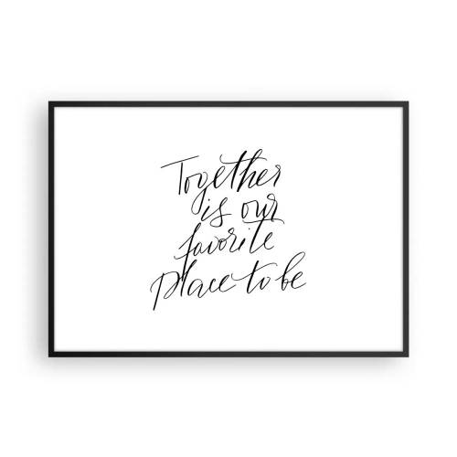 Plakat i sort ramme - Føler du det også? - 100x70 cm