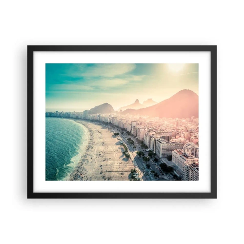 Plakat i sort ramme - Evig ferie i Rio - 50x40 cm