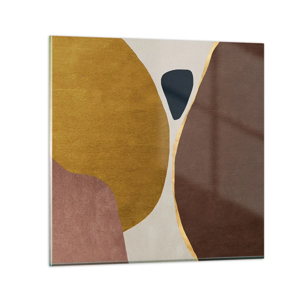 Billede på glas - Abstraktion - et sted i rummet - 40x40 cm