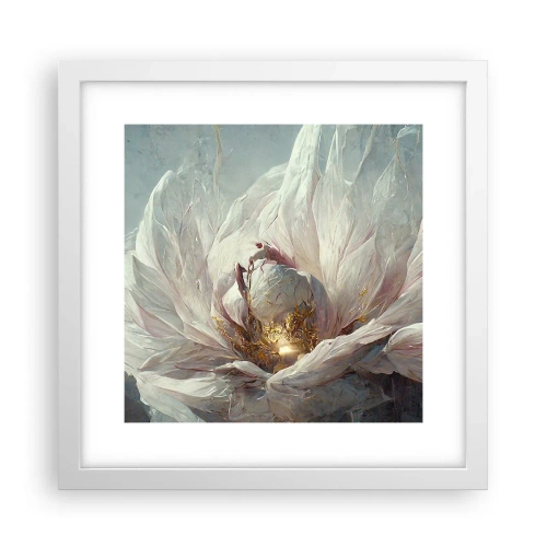 Plakat i hvid ramme - Blomstrer en gang om hundrede år - 30x30 cm