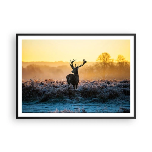 Plakat i sort ramme - Kronet på sine godser - 100x70 cm