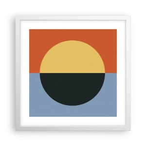 Plakat i hvid ramme - En sammensætning af varme og kølighed - 40x40 cm