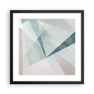 Plakat i sort ramme - Rolig og alligevel dynamisk - 40x40 cm