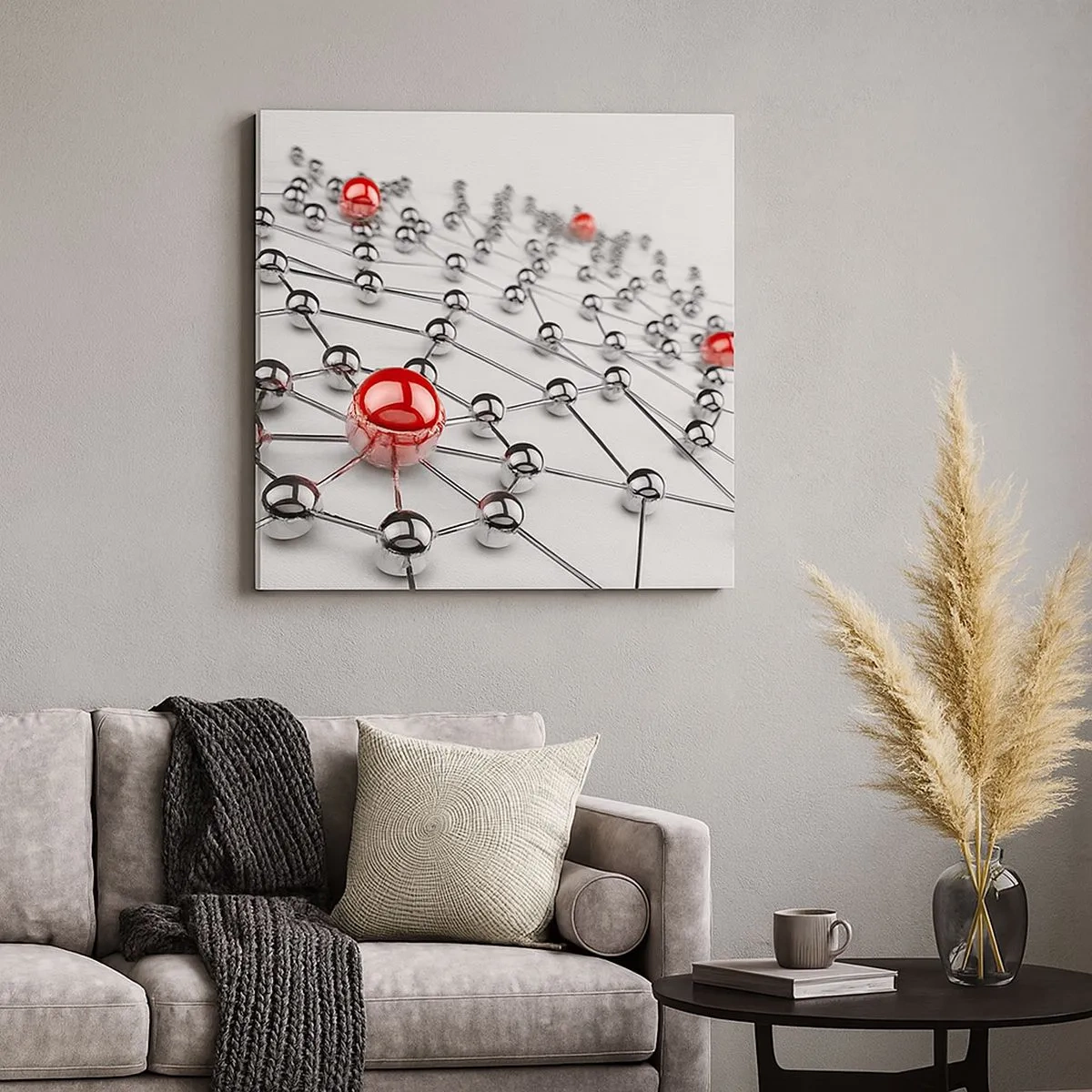 Lærredstryk - Billede på lærred - Sølvnet - 30x30 cm