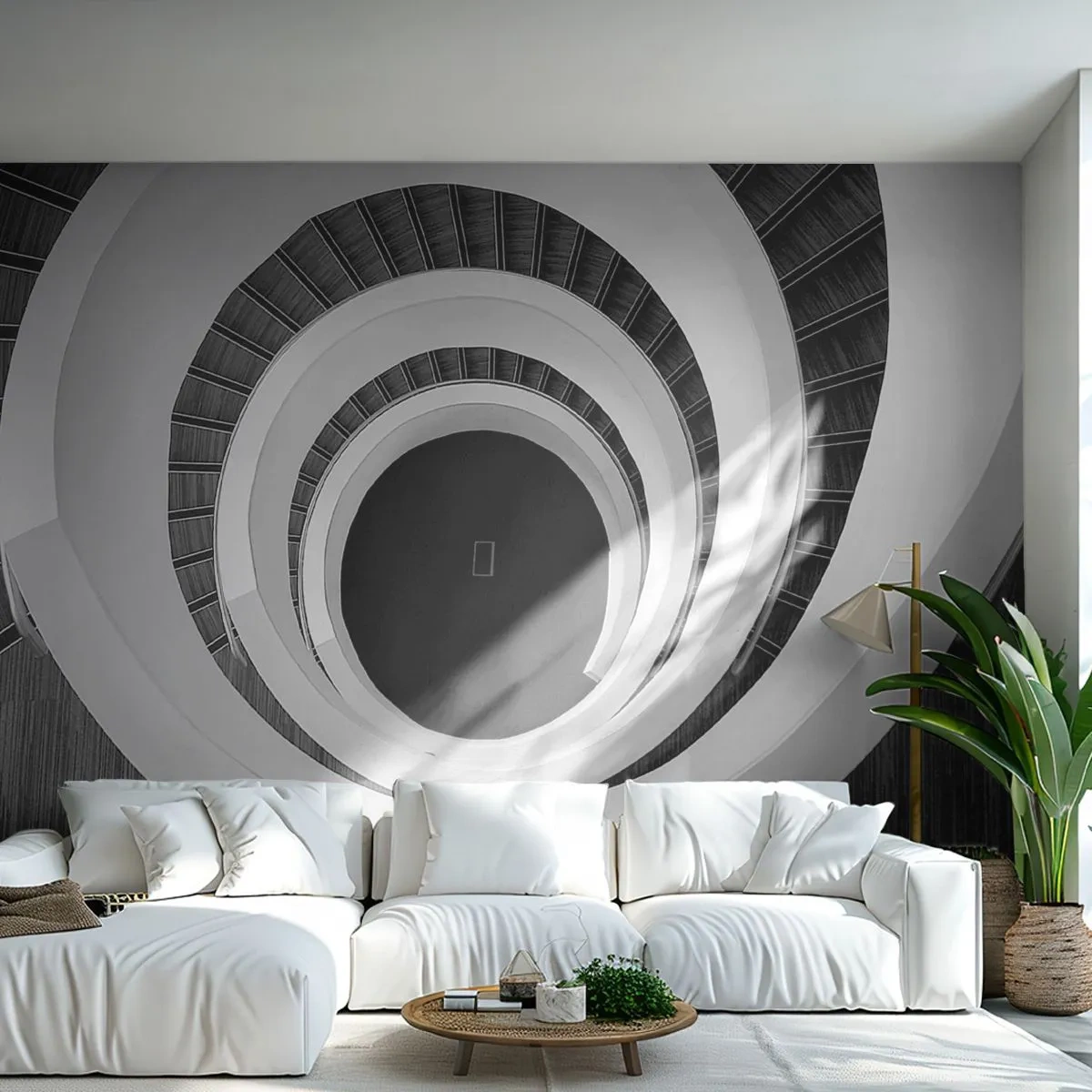 Fototapet Premium Canvas - Til sagen - Stykke, Abstraktion, Vindeltrappe - 250x175 cm