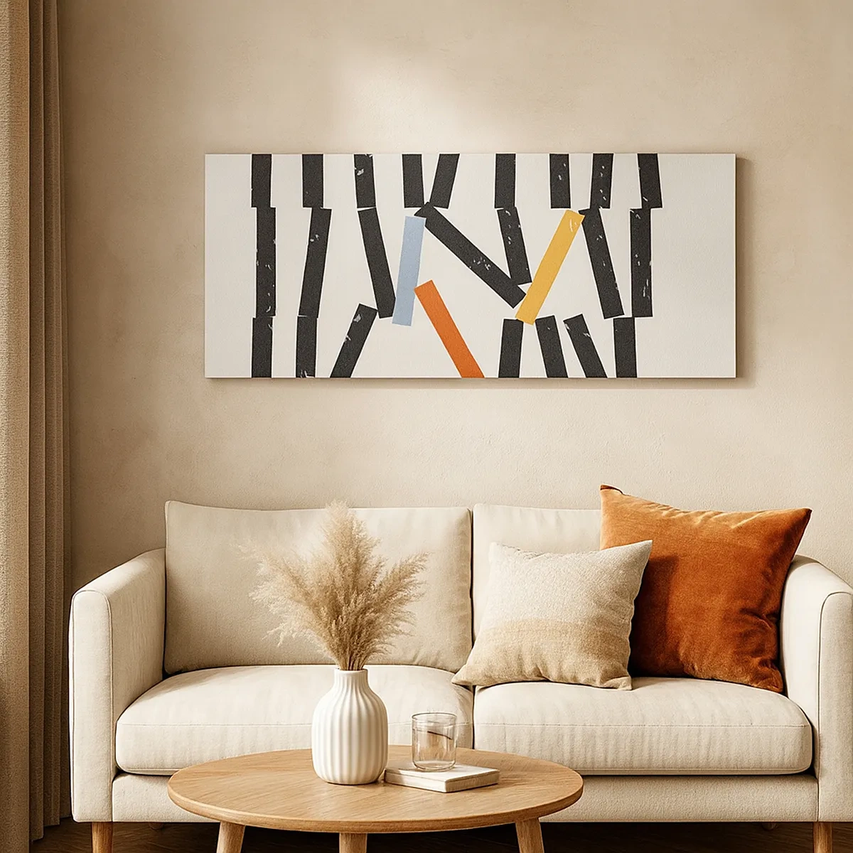 Lærredstryk - Billede på lærred - Dominoer - komposition - 30x30 cm