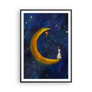 Plakat i sort ramme - Kald på verden - 70x100 cm