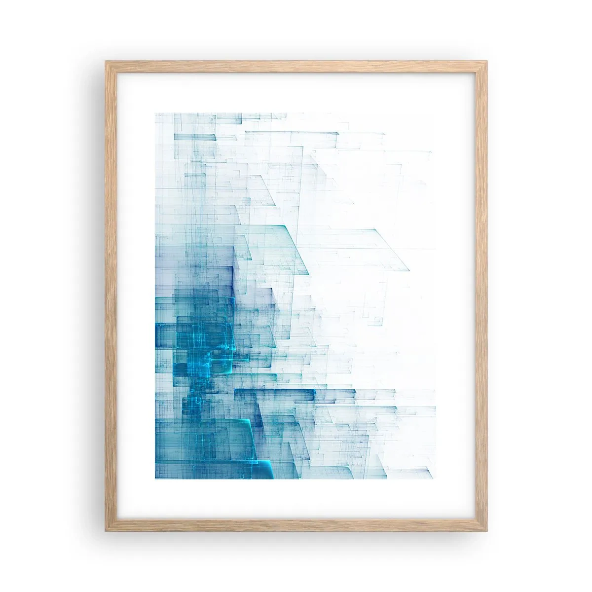 Plakat i ramme af lyst egetræ - Hvordan rummet blev til - 40x50 cm