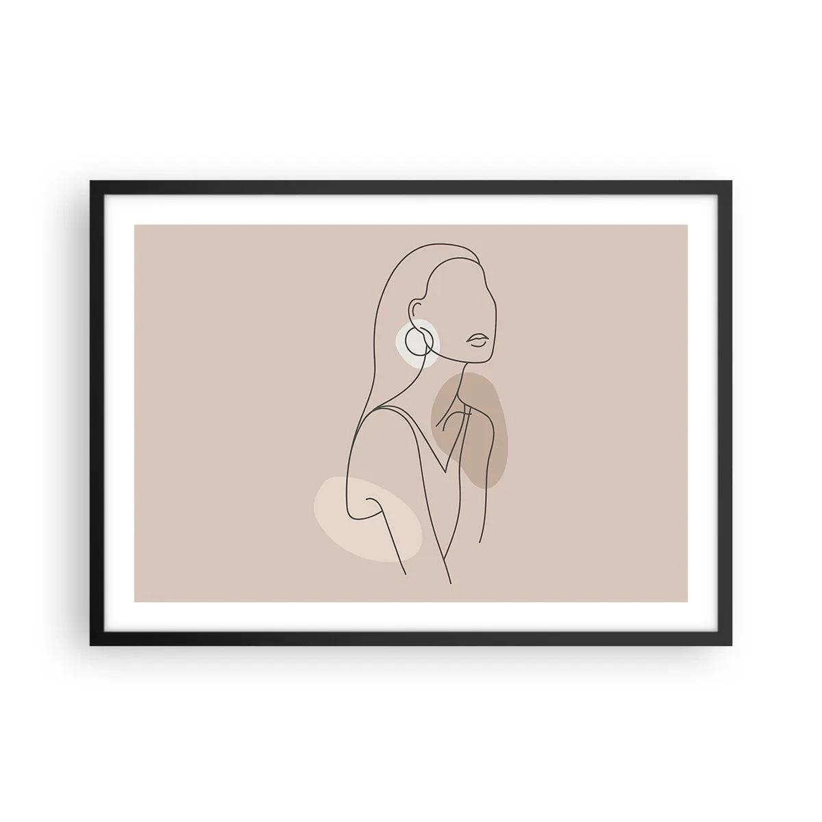 Plakat i sort ramme - Et ikon for pigelivet - 70x50 cm
