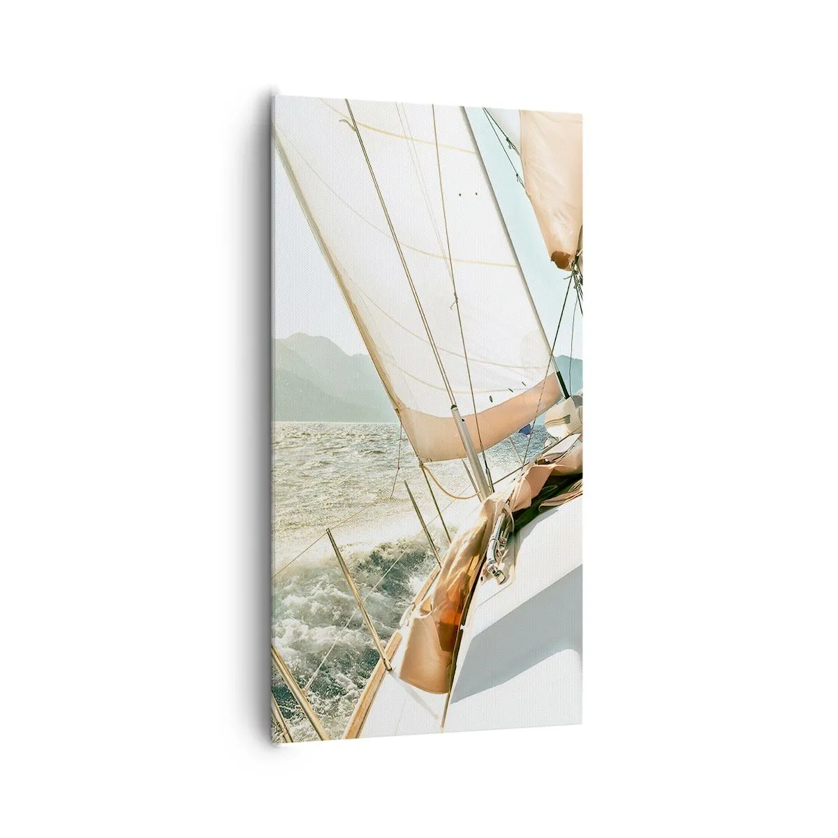 Lærredstryk - Billede på lærred - Under fulde sejl - 65x120 cm