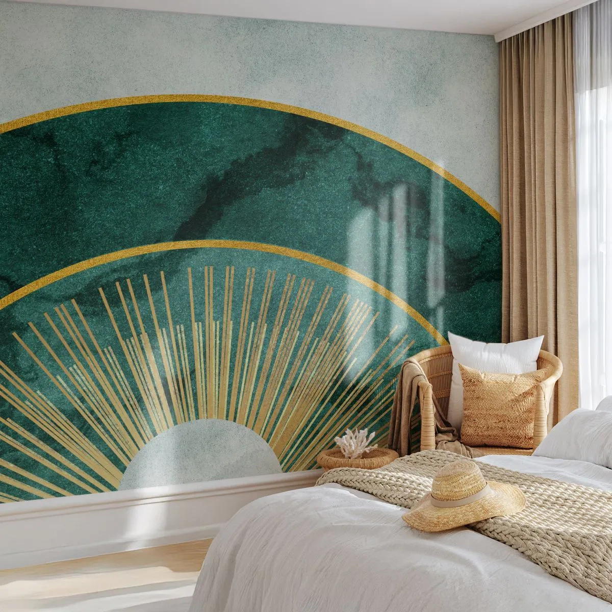 Fototapet Premium Sand - Et anderledes solsystem - Art Deco, Moderne, Abstraktion - 250x175 cm