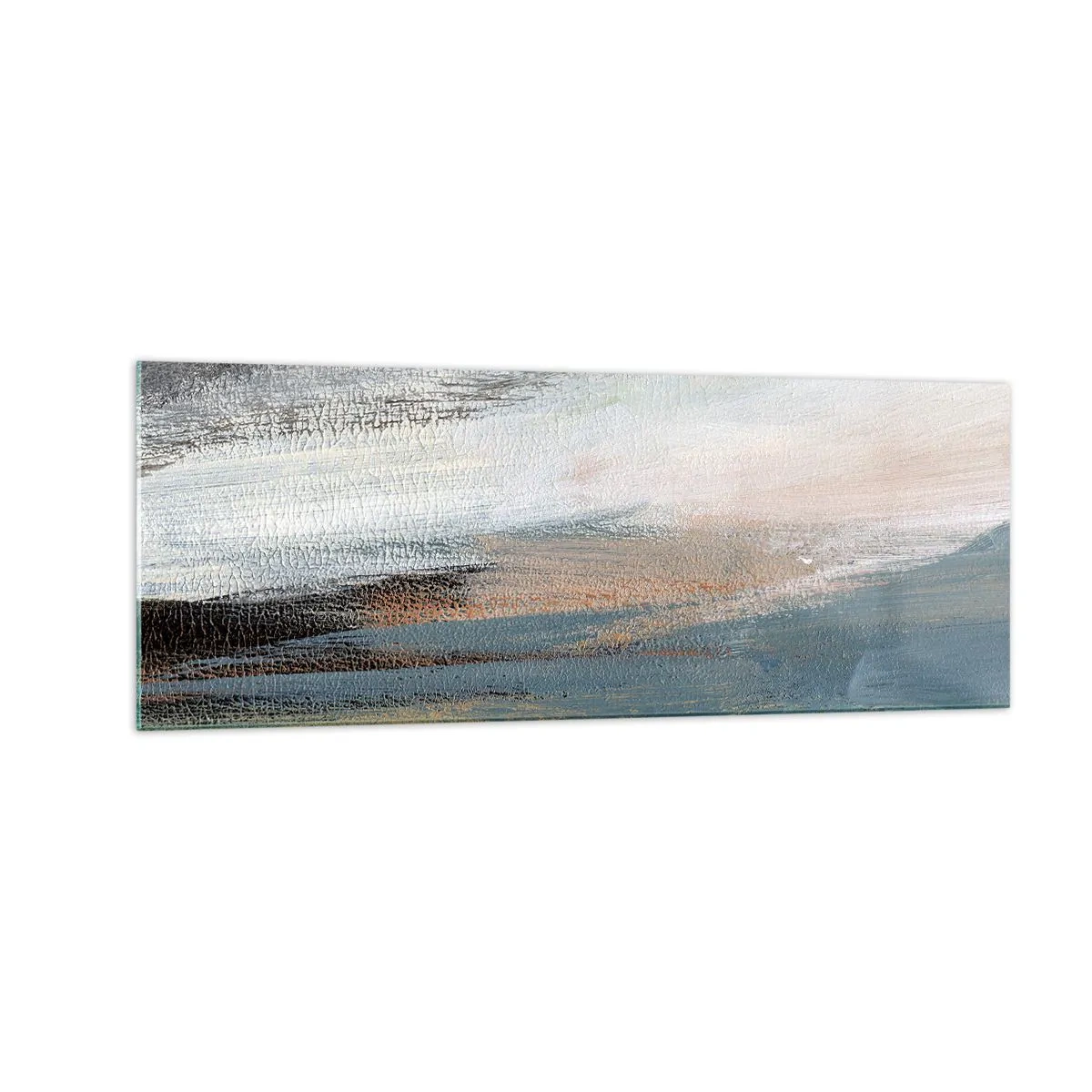Billede på glas - Abstraktion: nordligt landskab - 140x50 cm