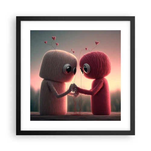 Plakat i sort ramme - Alle har lov til at elske - 40x40 cm