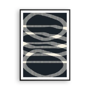 Plakat i sort ramme - Forsøg på at bryde igennem mørket - 70x100 cm