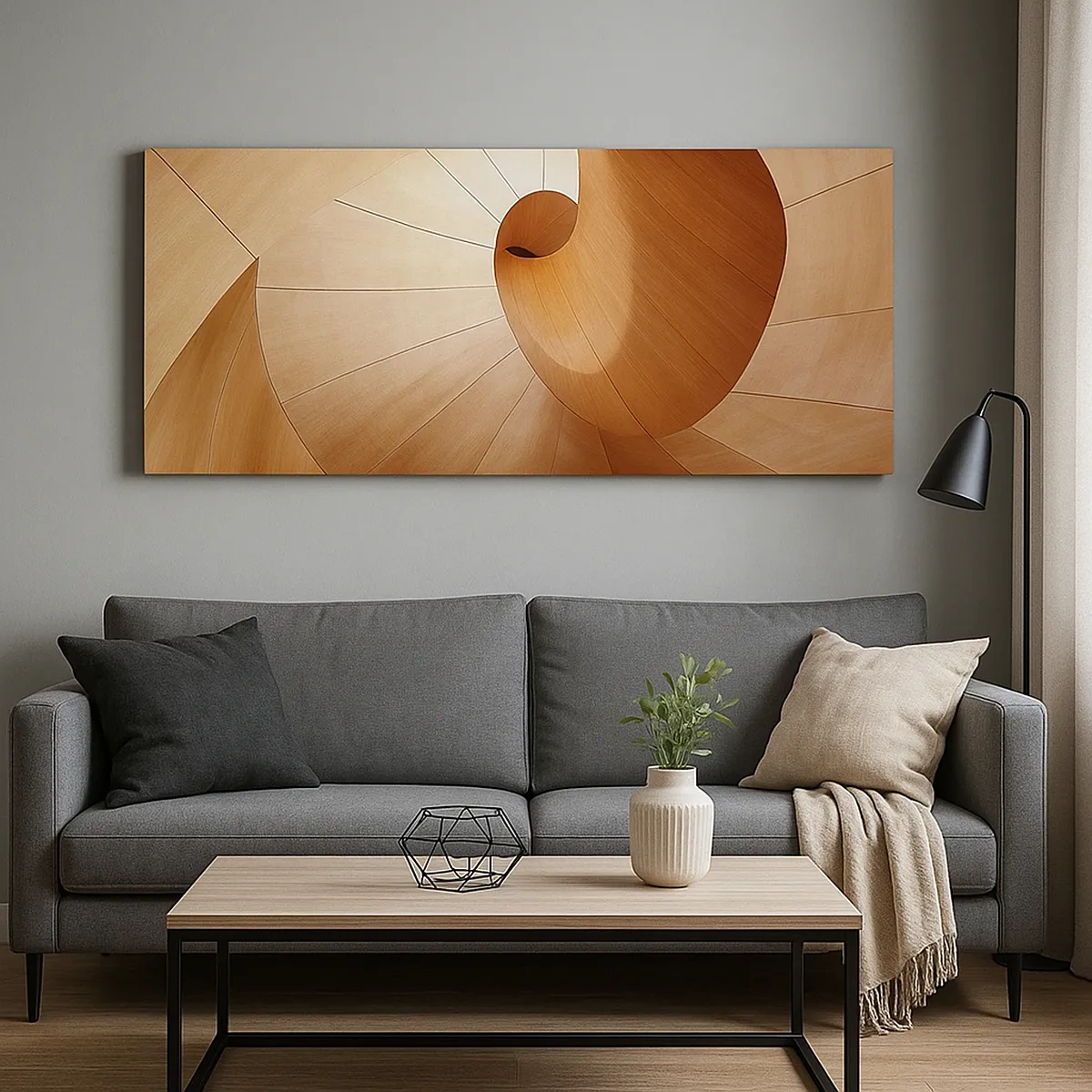 Lærredstryk - Billede på lærred - Arkitektonisk serpentin - 30x30 cm