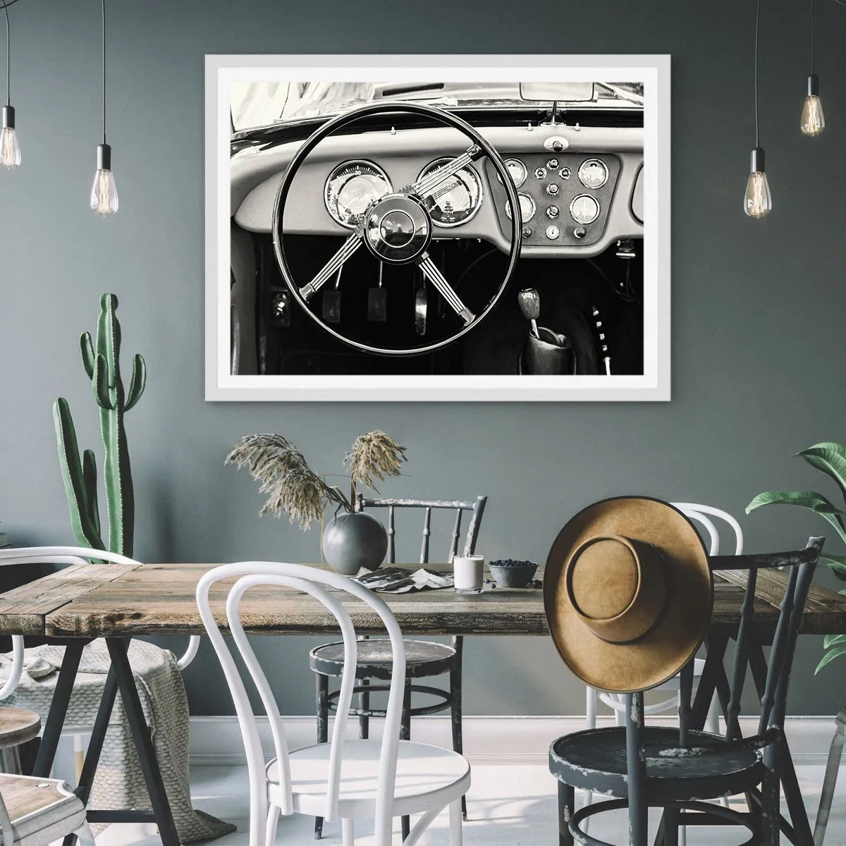 Plakat i hvid ramme - En drøm for samlere - 100x70 cm