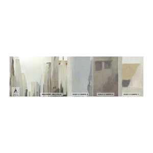 Prøve Fototapet Premium Canvas - En drøm om byen - Minimalistisk, Lyse, By - 100x30 cm