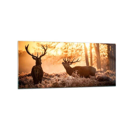 Billede på glas - En jægerdrøm - 120x50 cm