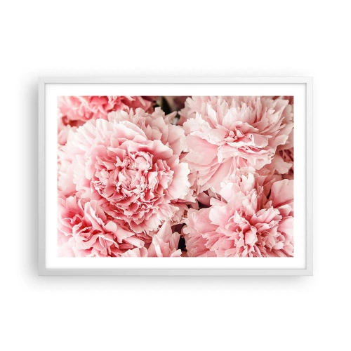 Plakat i hvid ramme - Lyserød drøm - 70x50 cm