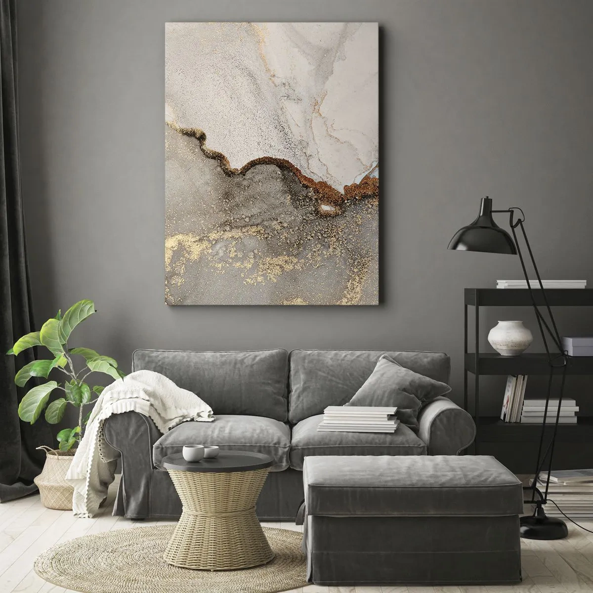 Lærredstryk - Billede på lærred - På farvegrænsen - 50x70 cm