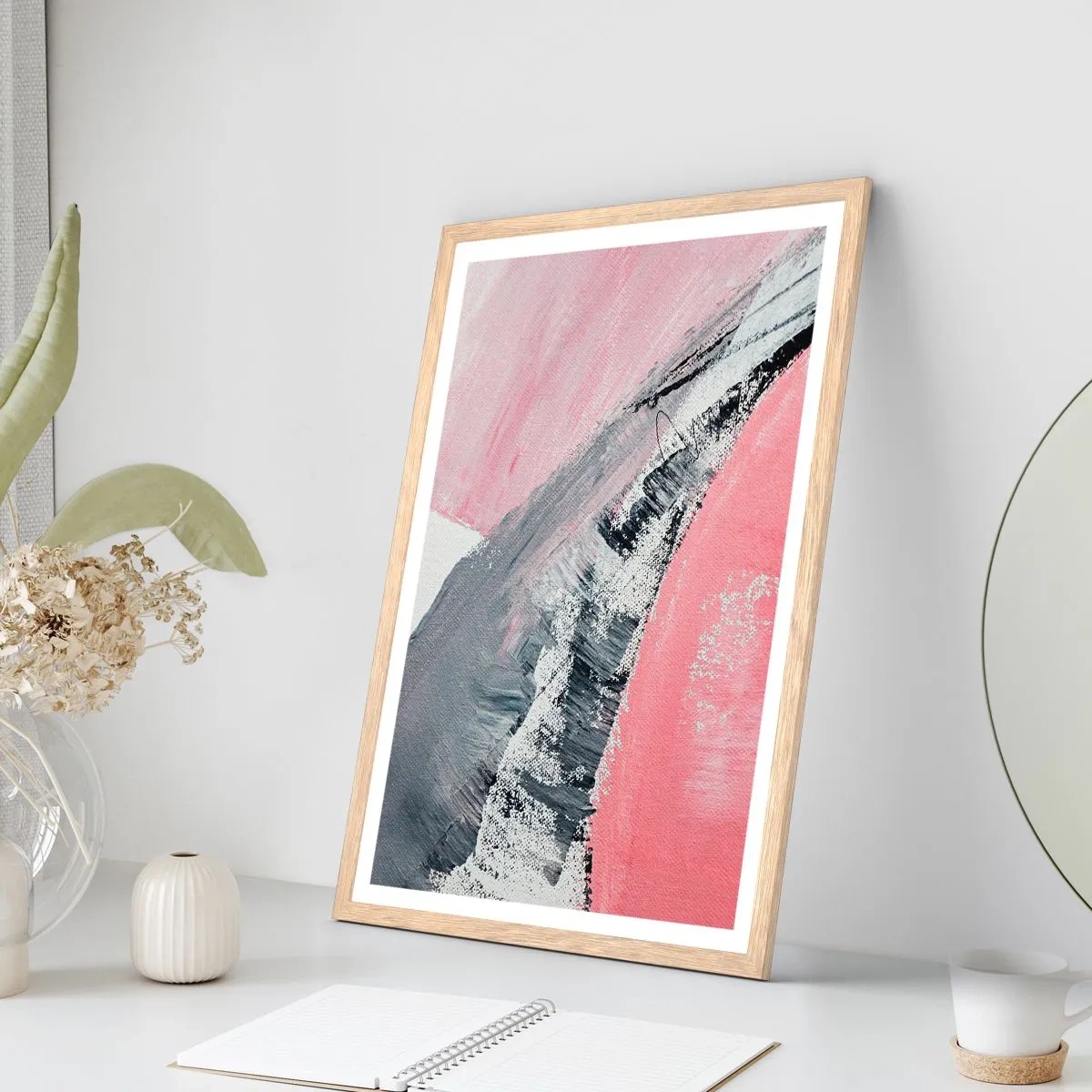 Plakat i ramme af lyst egetræ - Matchende sammensætning - 61x91 cm