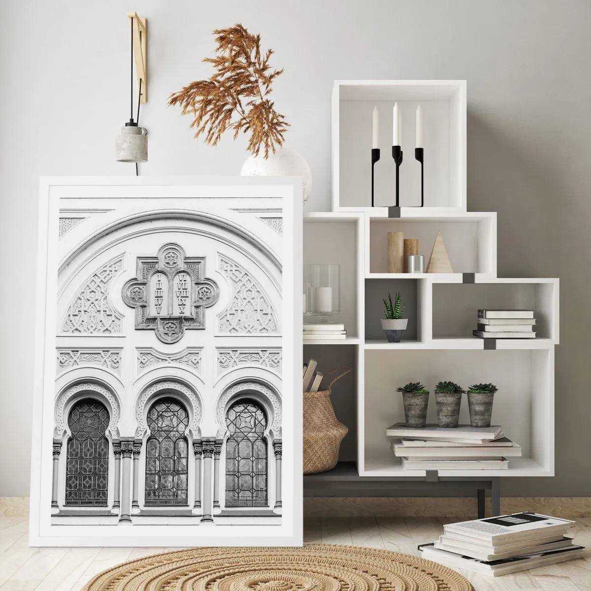 Plakat i hvid ramme - På grænsen mellem kulturer - 50x70 cm