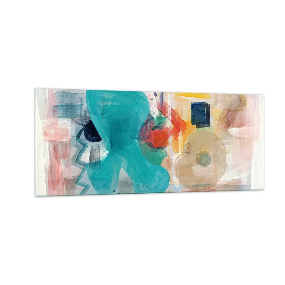 Billede på glas - Et farverigt spil - 100x40 cm