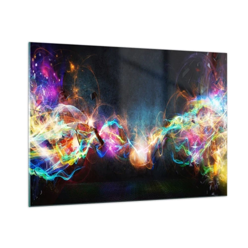 Billede på glas - Glædeligt imod mørket - 100x70 cm