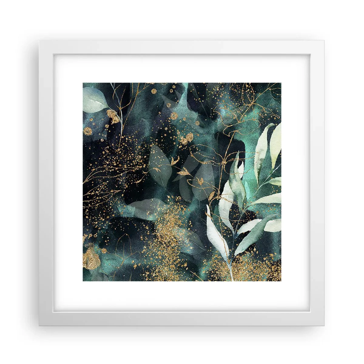 Plakat i hvid ramme - Fortryllet have - 30x30 cm