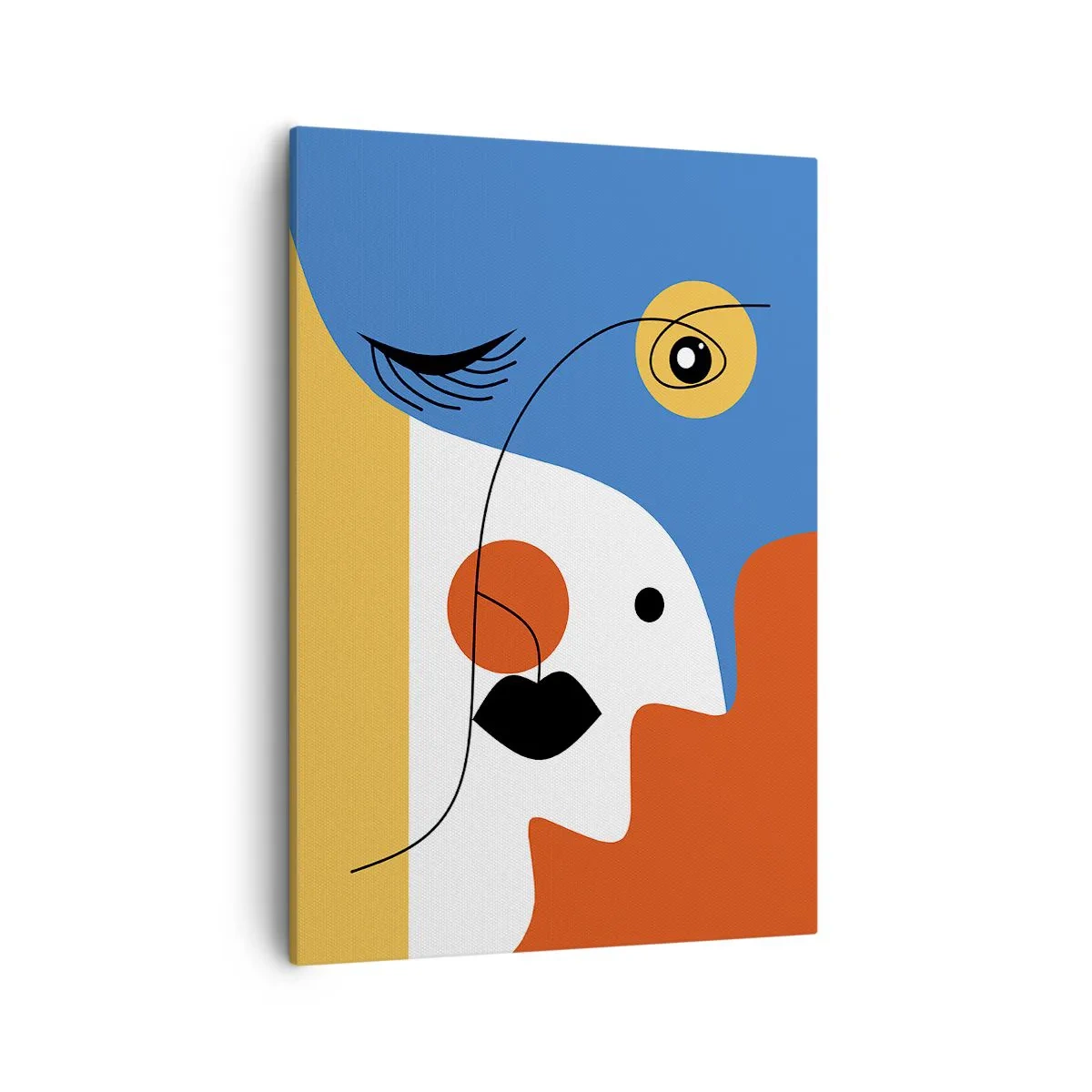 Lærredstryk - Billede på lærred - Dekonstrueret portræt - 50x70 cm