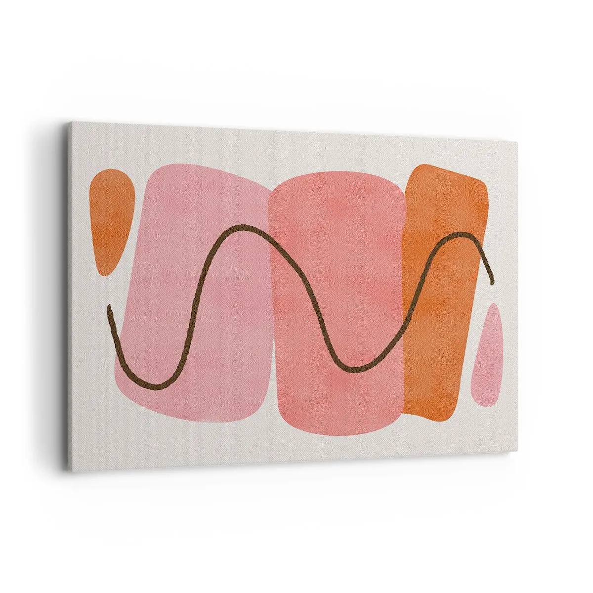 Lærredstryk - Billede på lærred - Formernes blide bevægelse - 100x70 cm